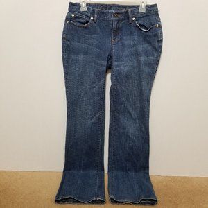 Ann Taylor LOFT jeans 4 American Wash Curvy Boot Leg denim bootcut whiskered